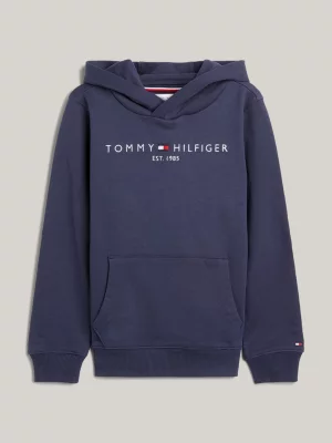 Moletom com capuz em algodão orgânico com logo essencial