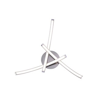 JUST LIGHT LED Deckenlampe VALERIE 40 cm stahlfarbig