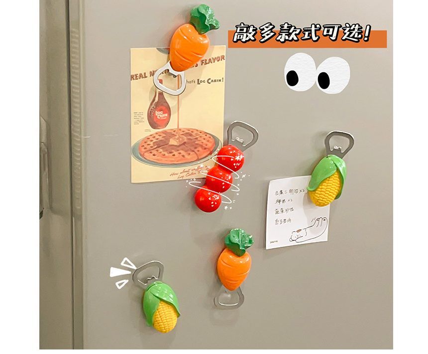 Chimi Chimi - Koelkastmagneet met flesopener van harslegering (verschillende ontwerpen)