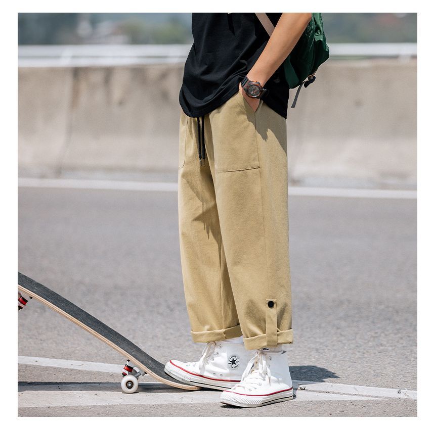 Really Point - Effen cropped rechte broek