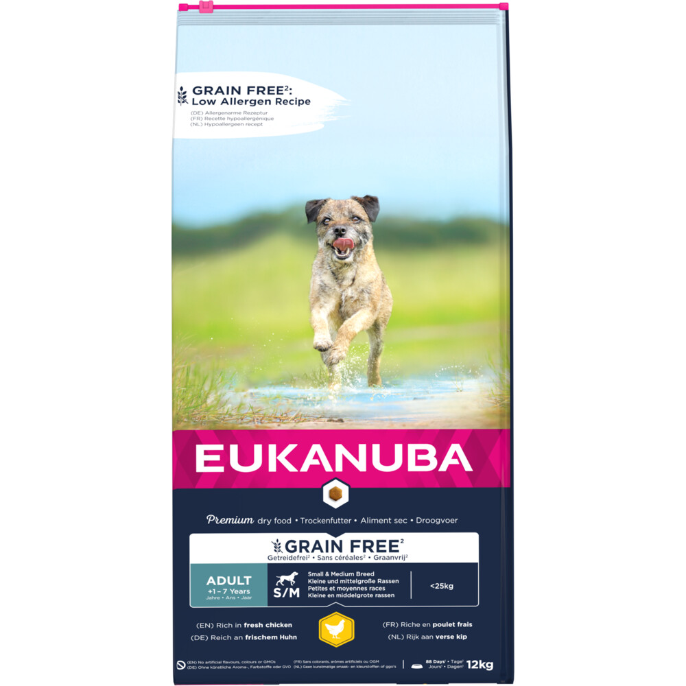Eukanuba Dog Adult Grainfree Chicken Small - Medium12 kg