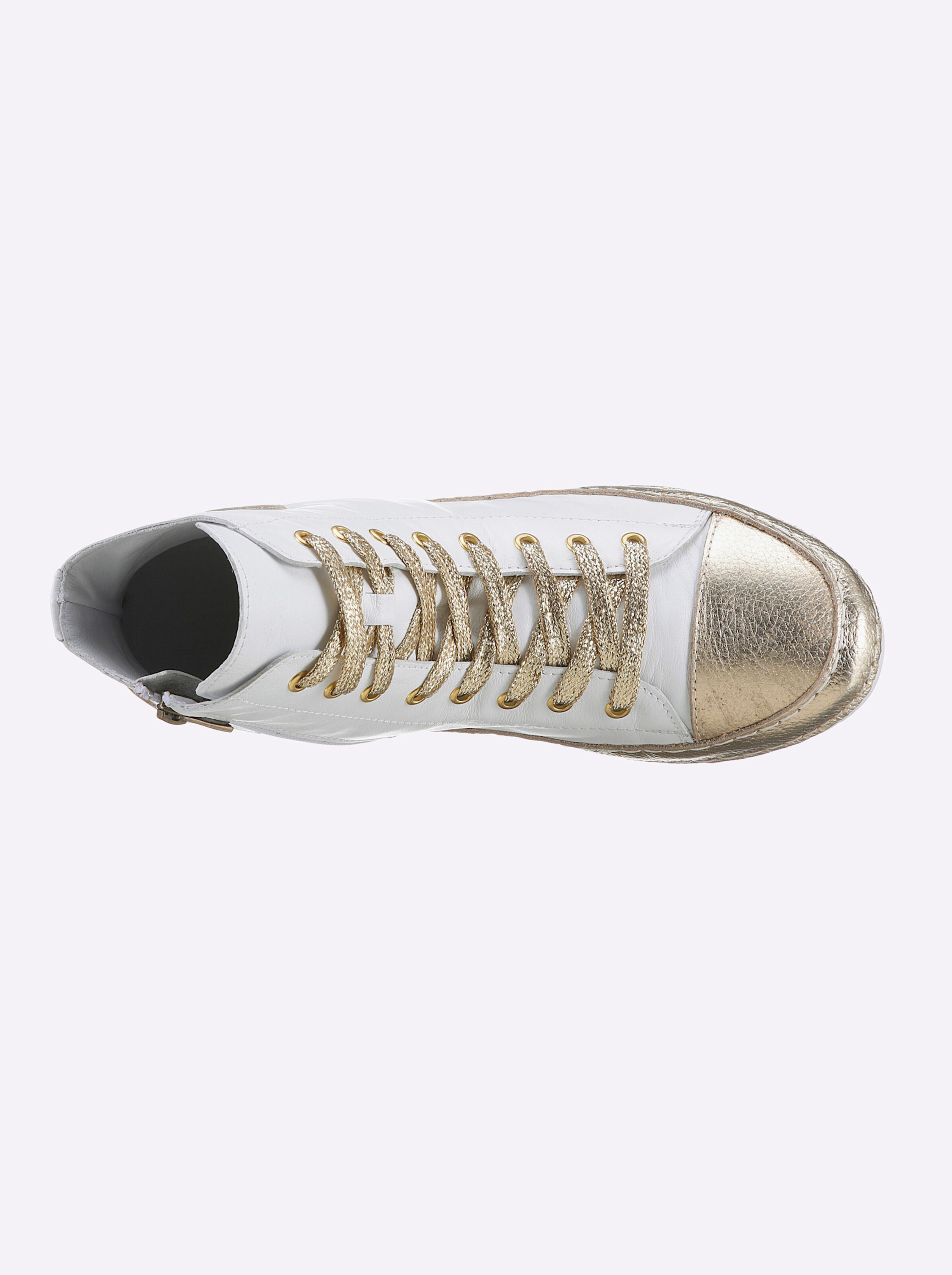 Andrea Conti Sneaker in weiß-goldfarben