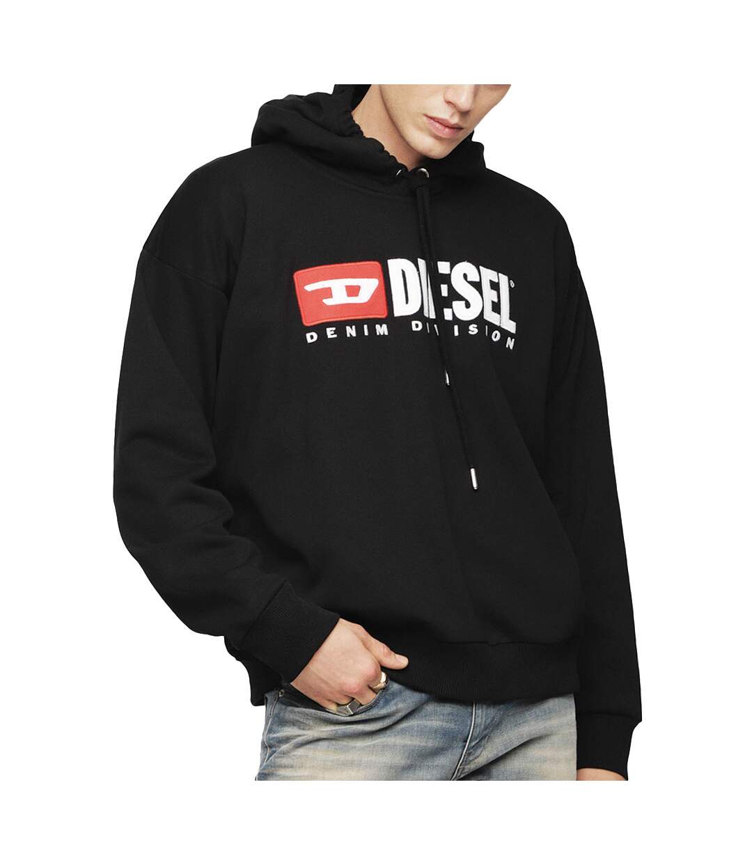 Sweat à capuche Noir Homme Diesel Male