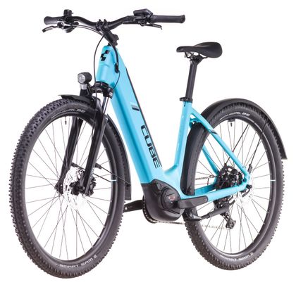 VTC Électrique Cube Nuride Hybrid Performance 500 Allroad Easy Entry Shimano Cues 9V 500 Wh 29'' Bleu Swimming Pool 2025