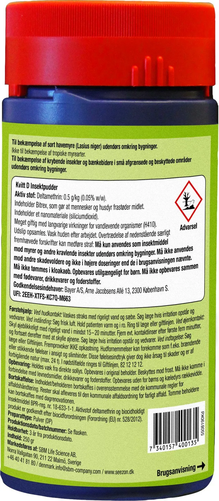 Kvitt® D insektpudder - 250g