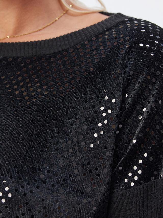 Pullover mit Pailettenfront