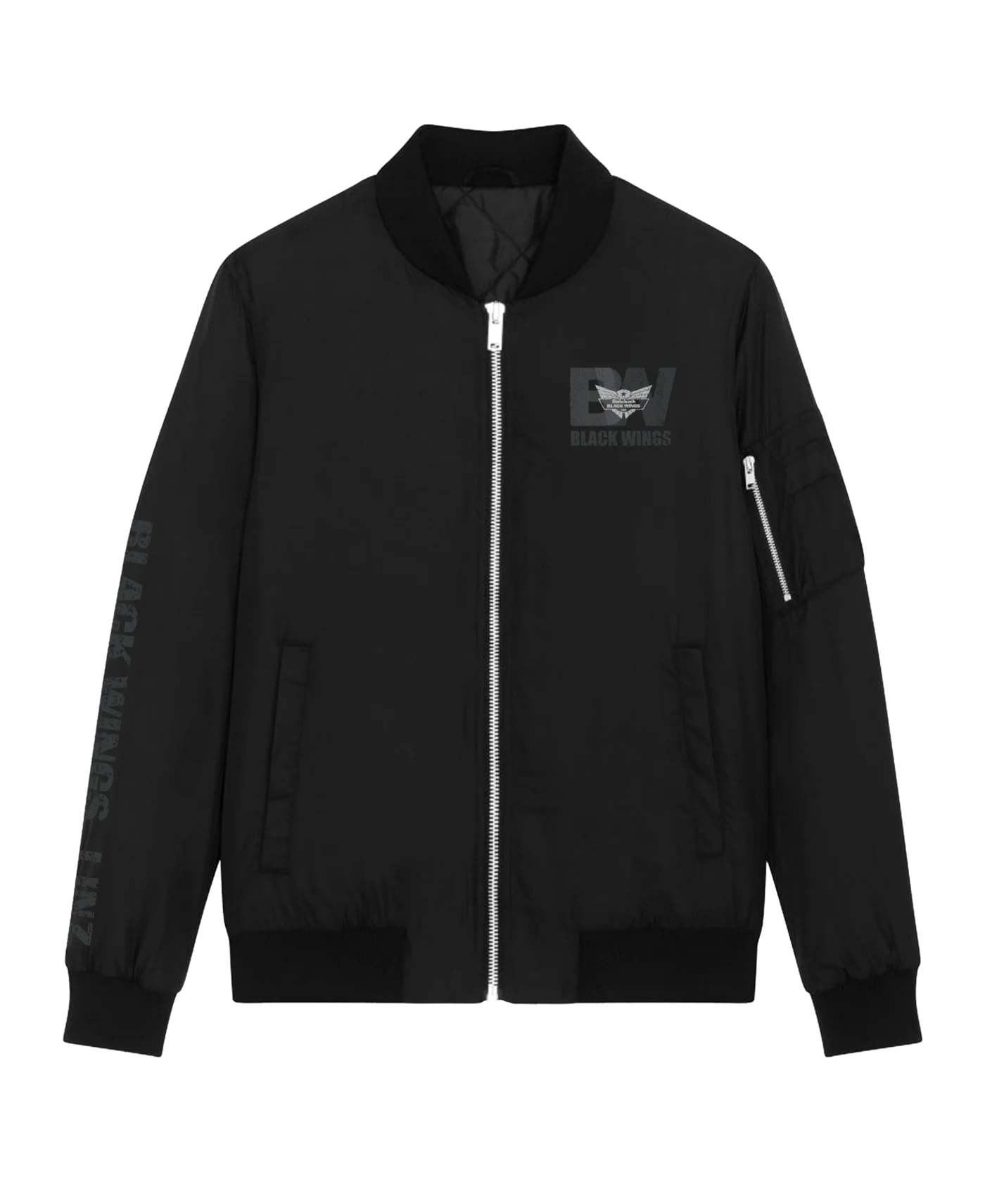 Black Wings Classic Bomberjacke Schwarz