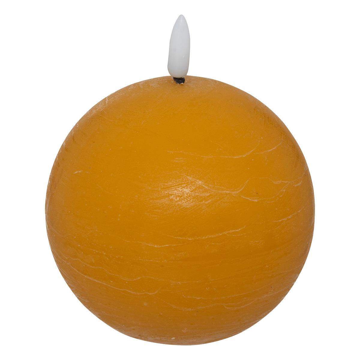 BOUGIE BOULE LED MOLIA JAUNE D.10CM