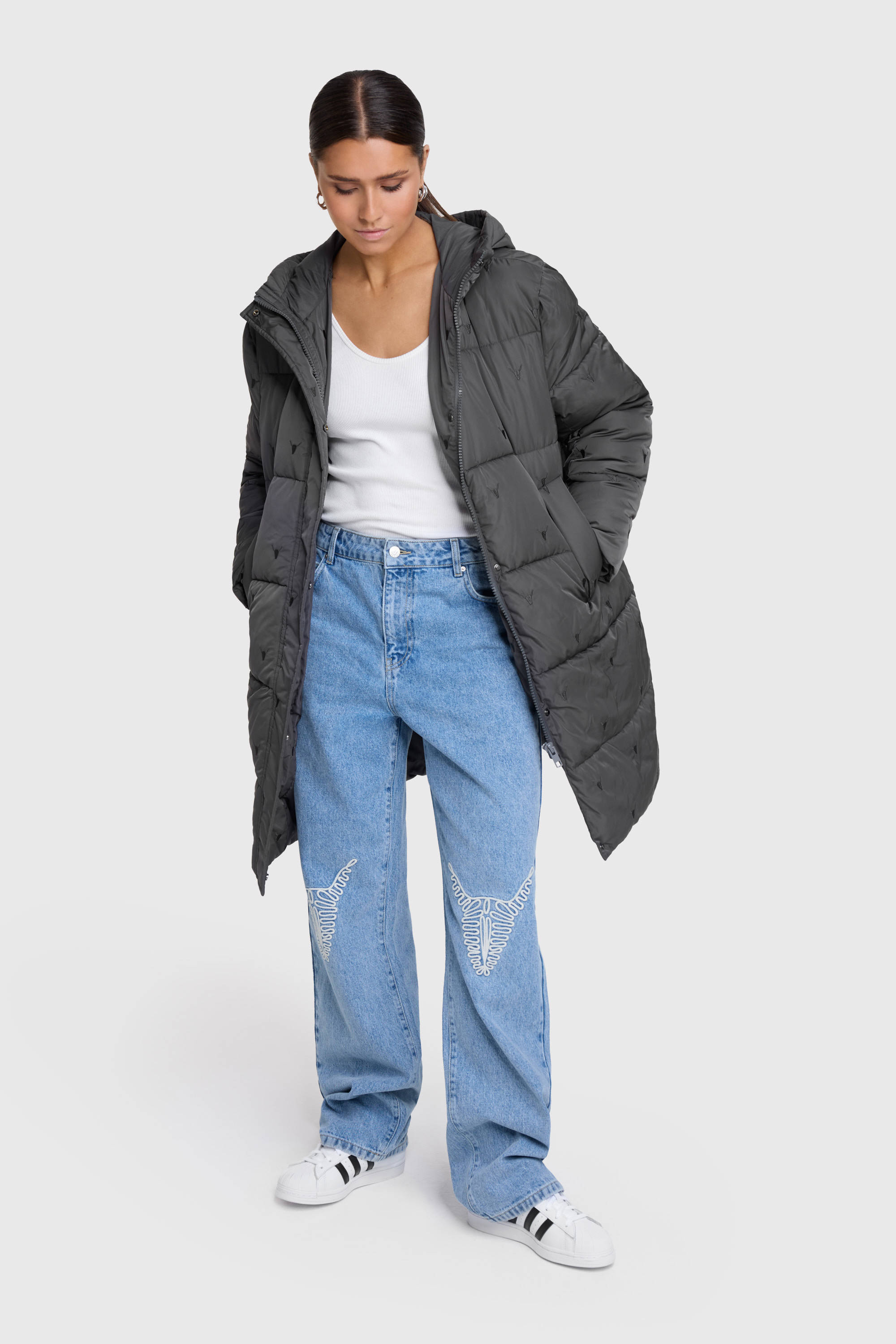 Alix the Label jas met logo grijs