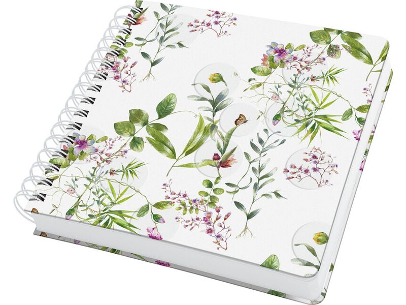 Jolie Spiral-Notizbuch Fairytale Garden, 23.4 x 21.5 cm, Bl Scrap- oder Gästebuch mit Ringbindung