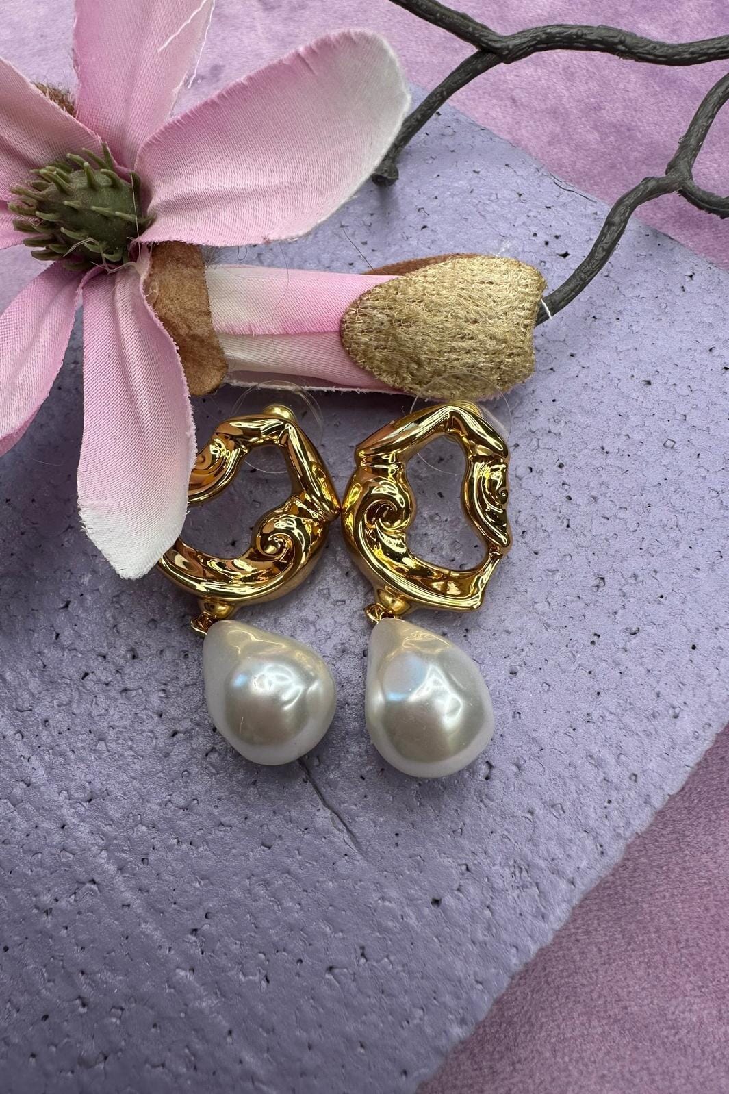 Mellow Moon Pearl Drop Earring