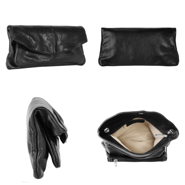 Samantha Look Abendtasche echt Leder, Made in Italy