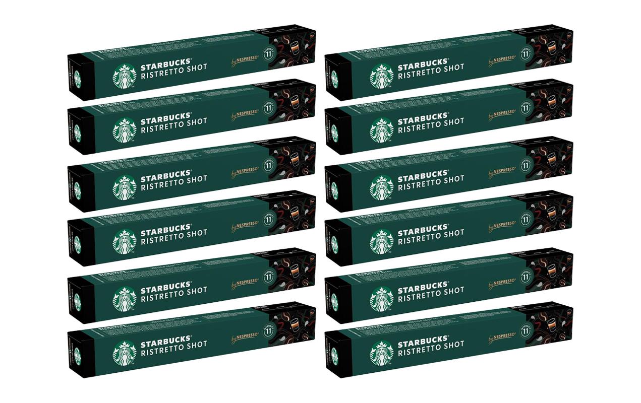 Kaffeekapseln Ristretto Shot Nespresso Dark Roast 12 x 10Kaffeekapseln für Nespresso Maschinen