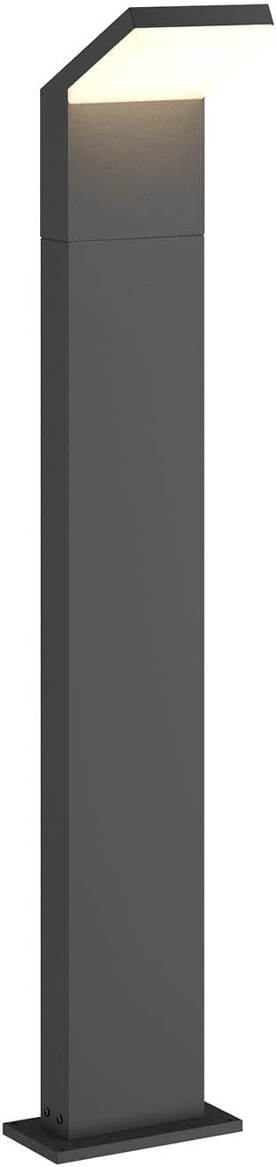 Arcchio LED Außenleuchte Yolena (Modern) in Schwarz aus Aluminium (1 flammig,) - Wegeleuchte Pollerleuchte Wegelampe Sockelleuchte