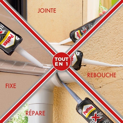 Mastic colle Flextec - 389 g - noir