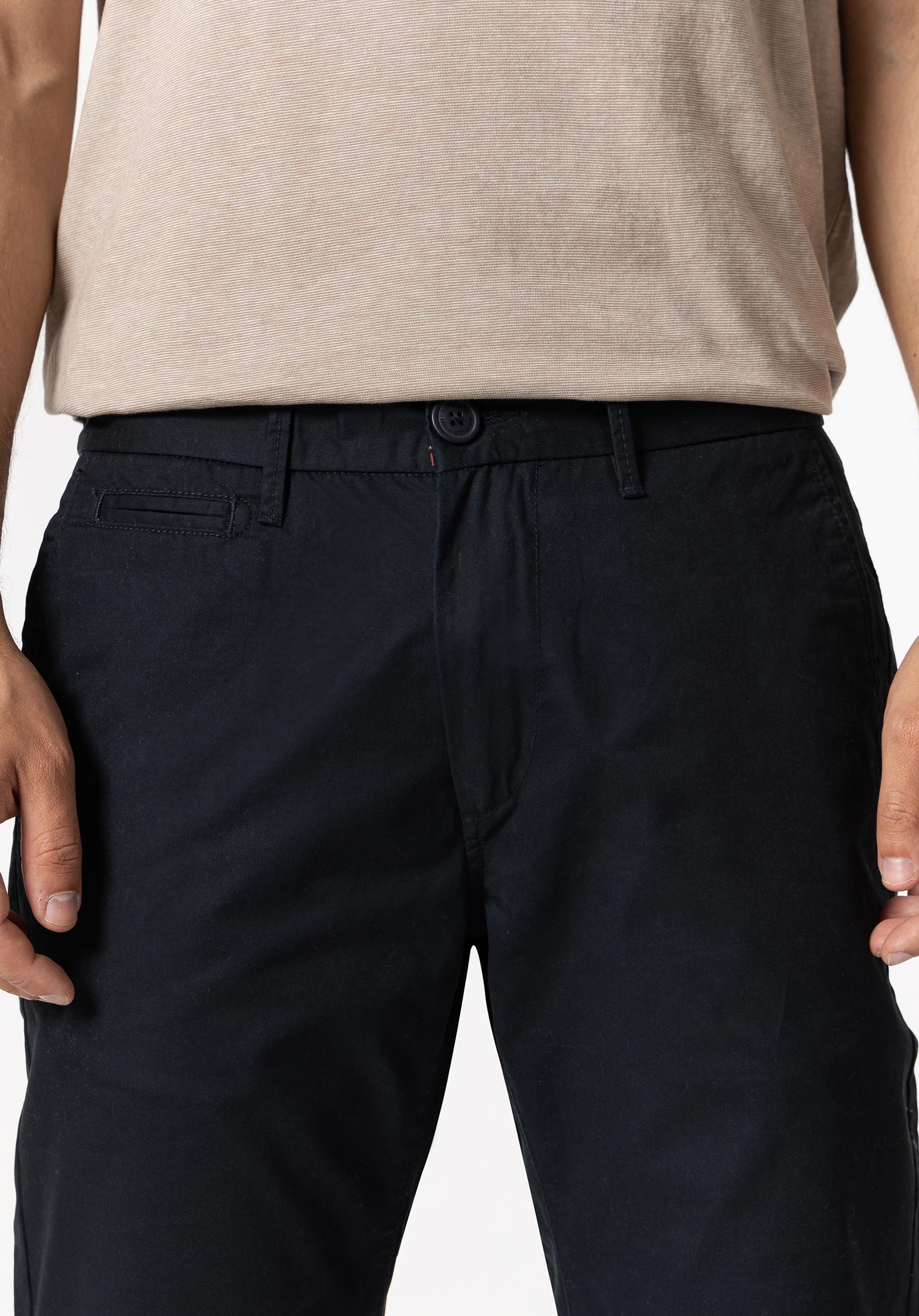 Calças Tapered Fit Azul marinho escuro