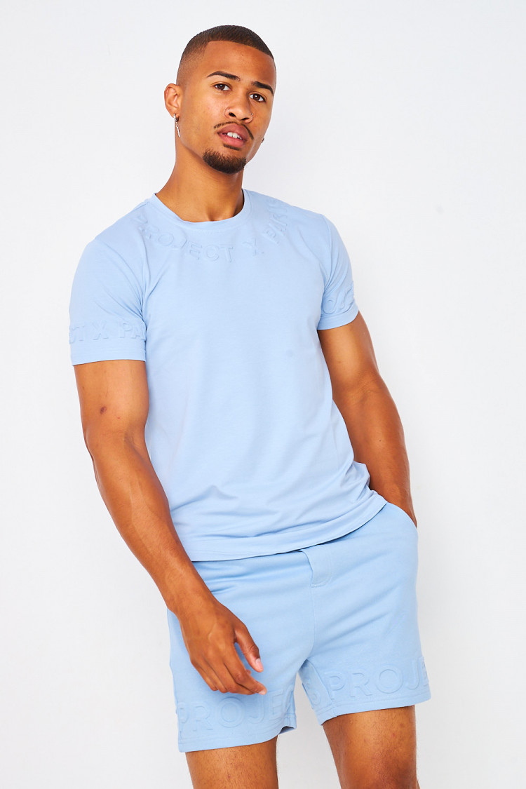 Short bleu gaufré / Project X - 2140170