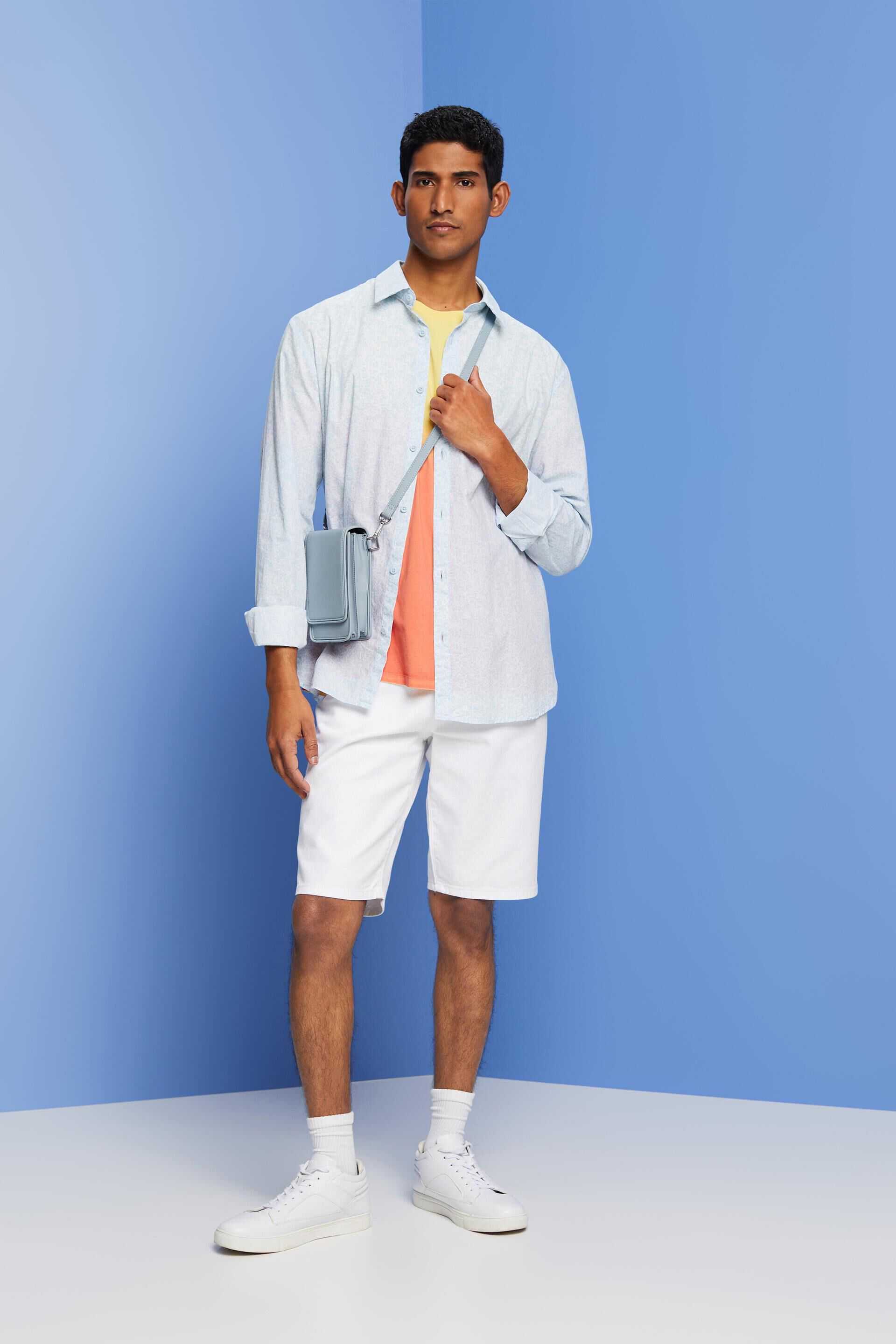 Chemise à motif, 100% coton