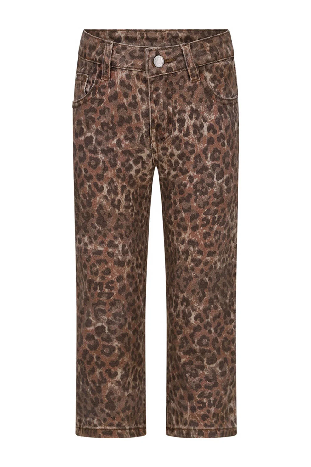 The New Chapter denim straight casual broek bruin