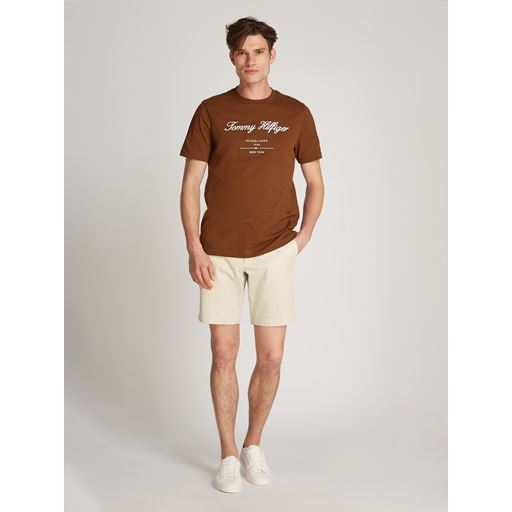 Tommy Hilfiger Script Logo T-shirt, Rich Mocha, XL