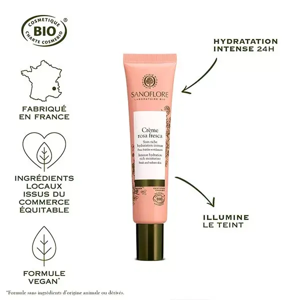 Sanoflore Rosa Fresca Crème Riche 40ml