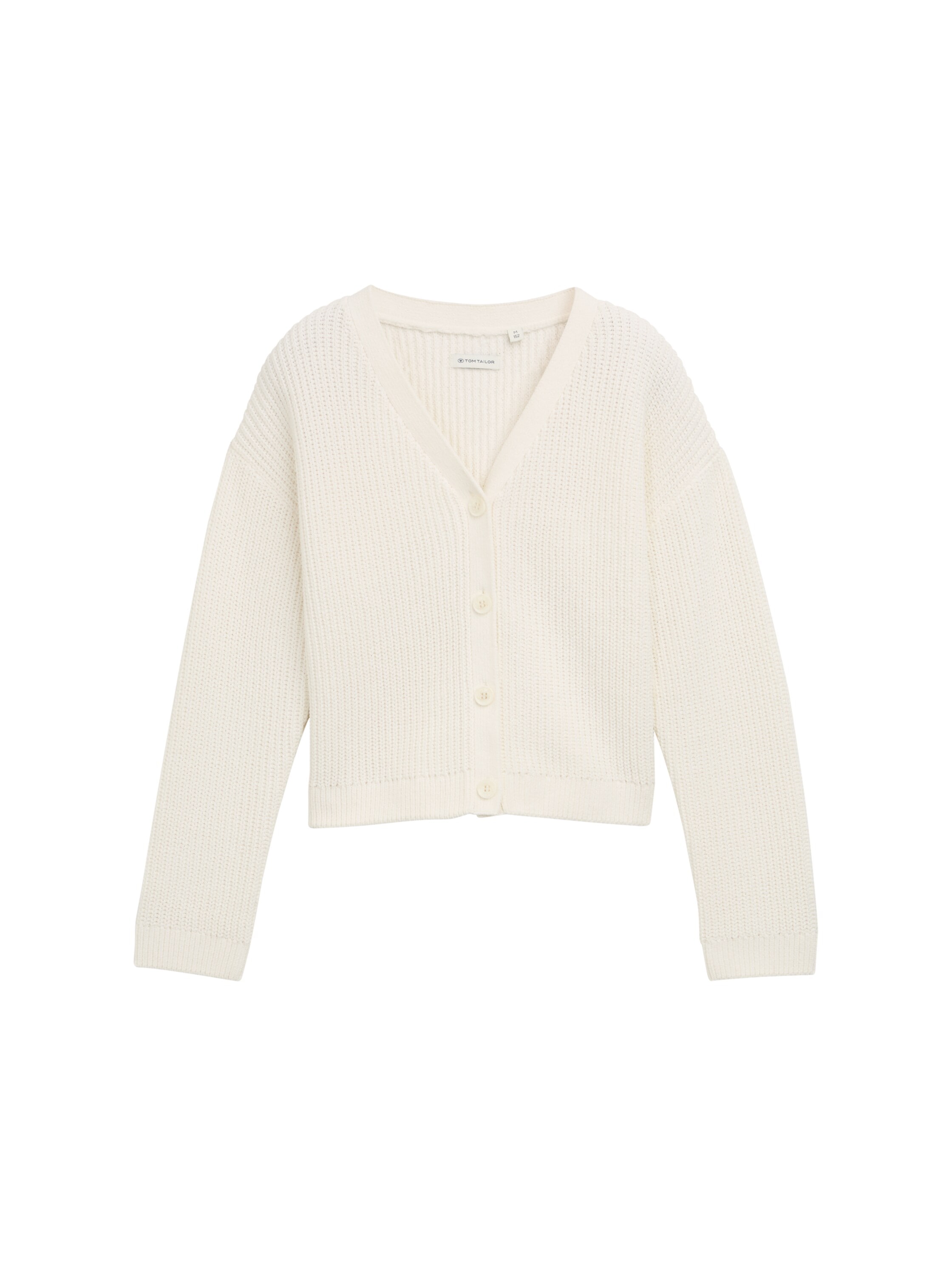 TOM TAILOR Strickjacke mit V-Ausschnitt und Knopfleiste