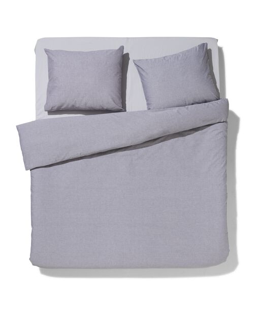 housse de couette chambray 200x200/220 gris clair