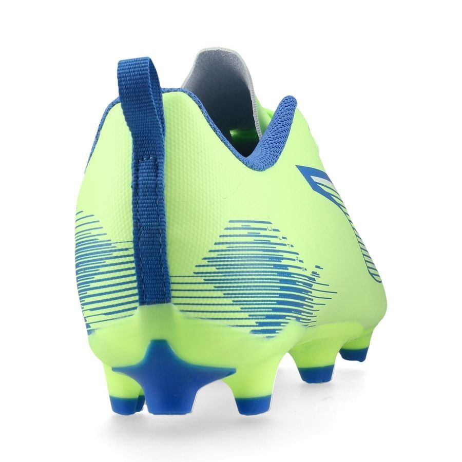 PUMA Ultra 5 Play FG/AG Lights Out - Fizzy Apple/Blanc/Bleu Enfant