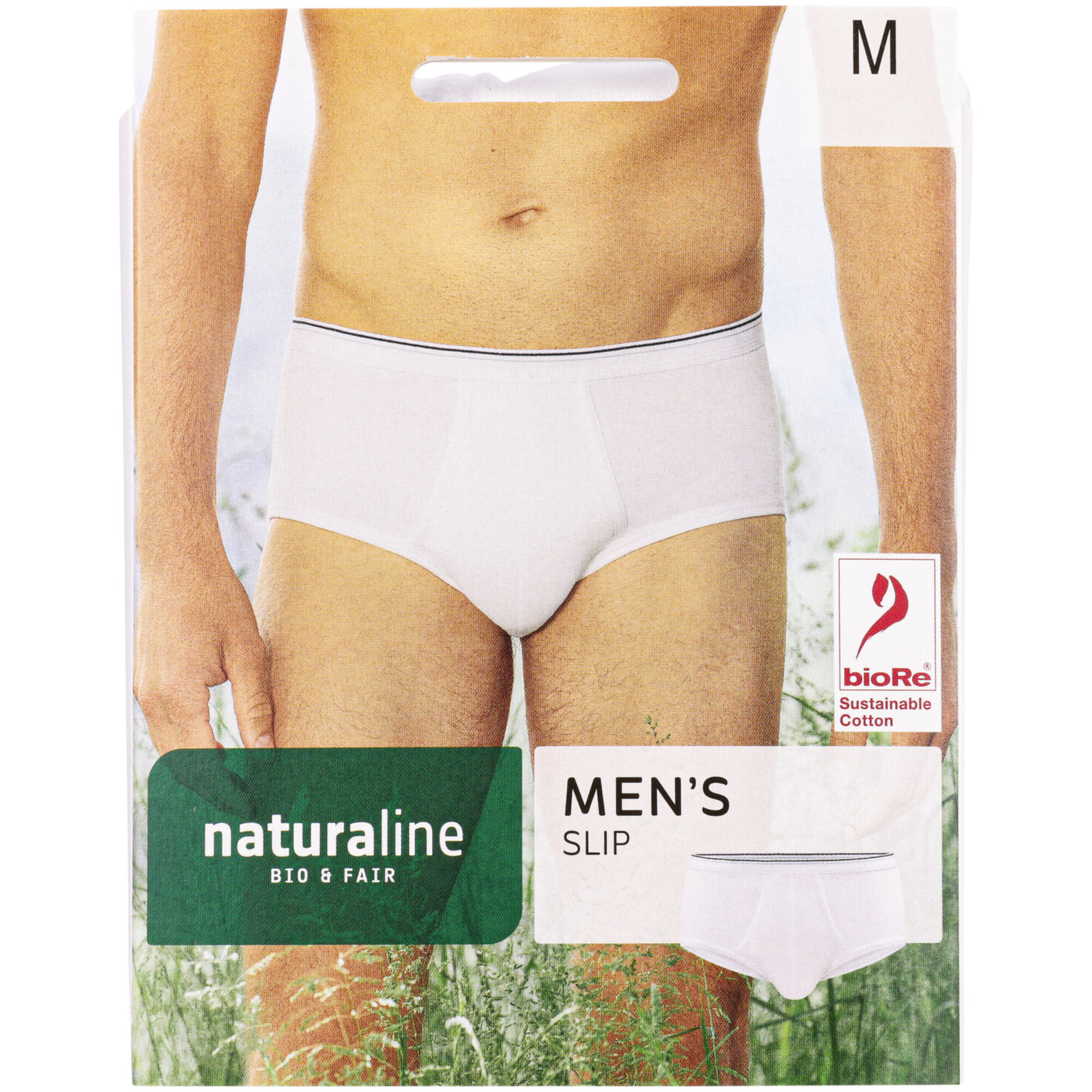 Naturaline Textil Herren Slip weiss M