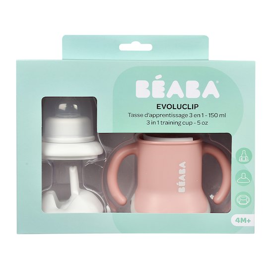 Tasse Evoluclip 3 en 1   Old pink        de               Béaba