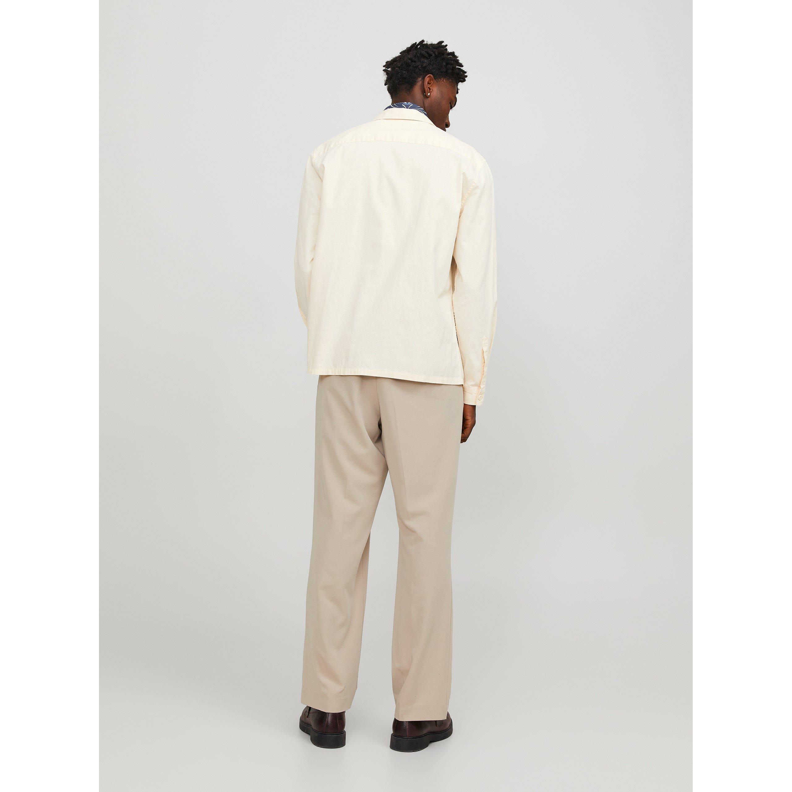 Jack and Jones Venice Linen Blend Long Sleeve Overshirt