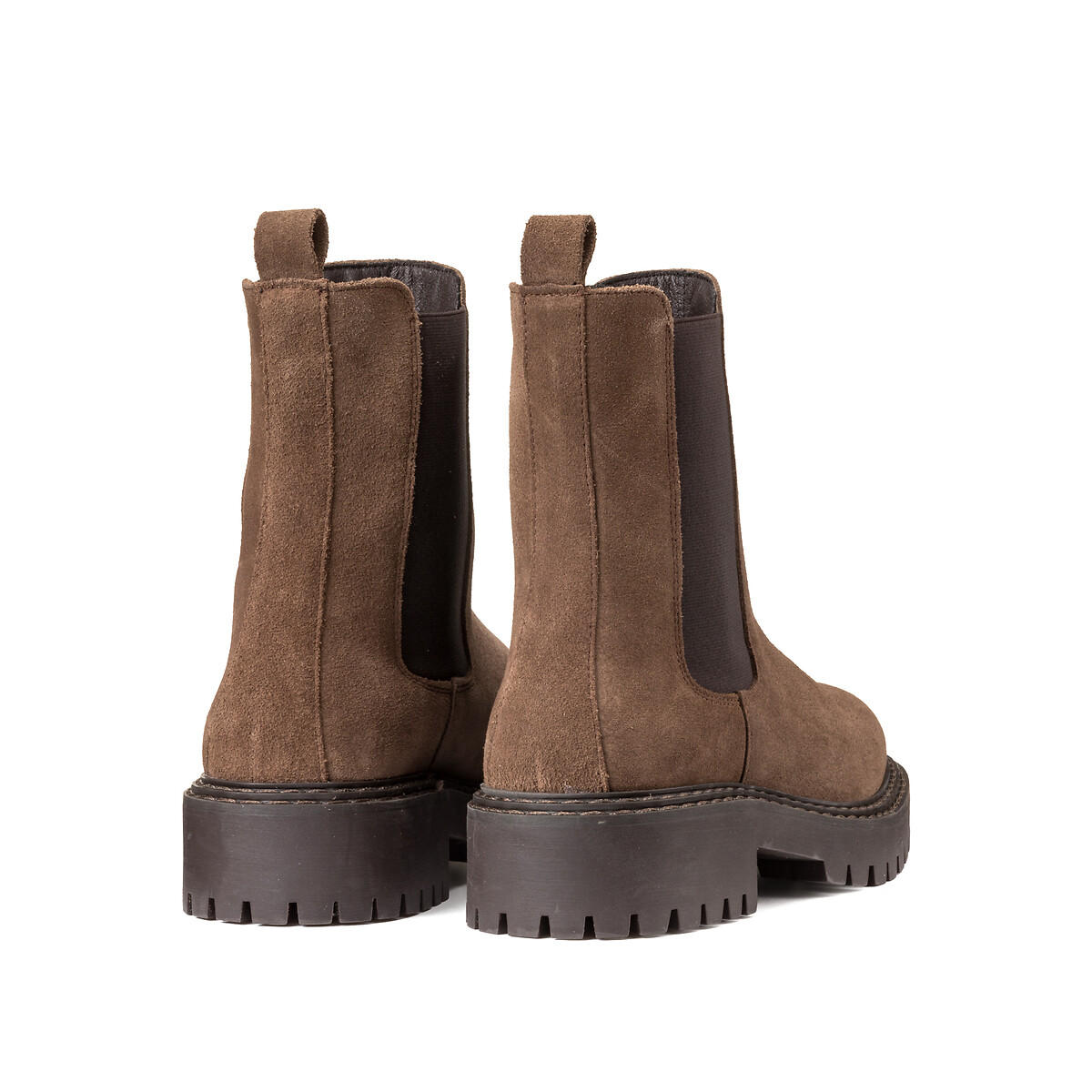 COLEÇÕES LA REDOUTE<br>Botas Chelsea em camurça, Assinatura JUDITH