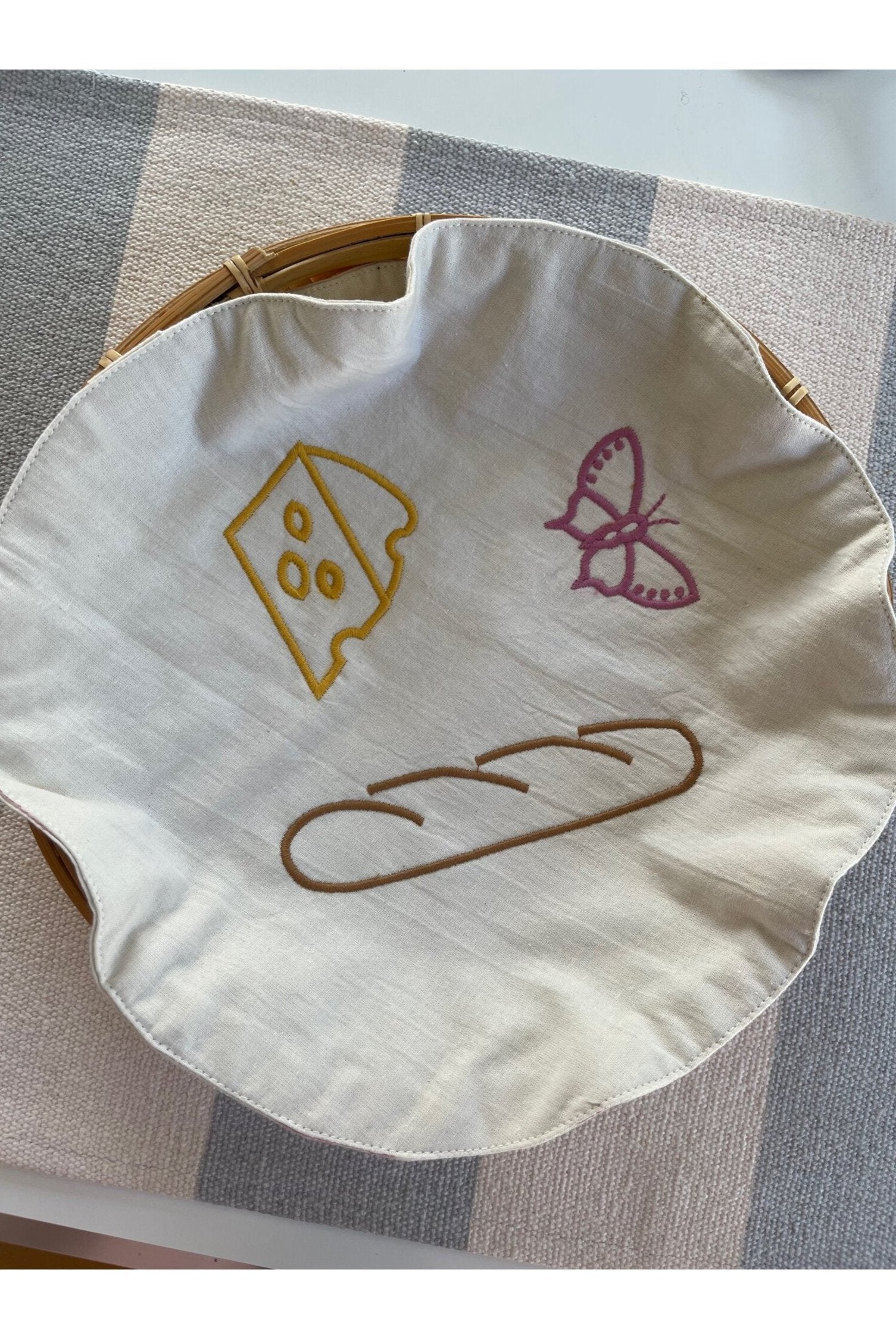 Jou Quilts  Jou Embroidery serviet til brødkurv - Baguette