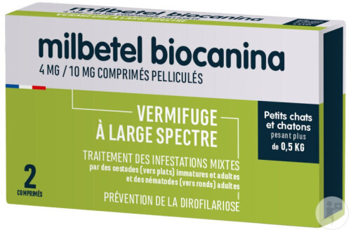 Biocanina Milbetel Vermifuge Petit Chat Et Chaton De 0,5kg À 2kg Comprimés Pelliculés 2