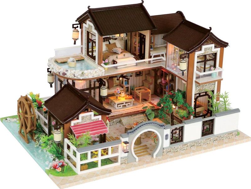 Crafts&Co Bouwpakketten Volwassenen & Kinderen - Houten Poppenhuis - Miniatuur Bouwpakket - Japan