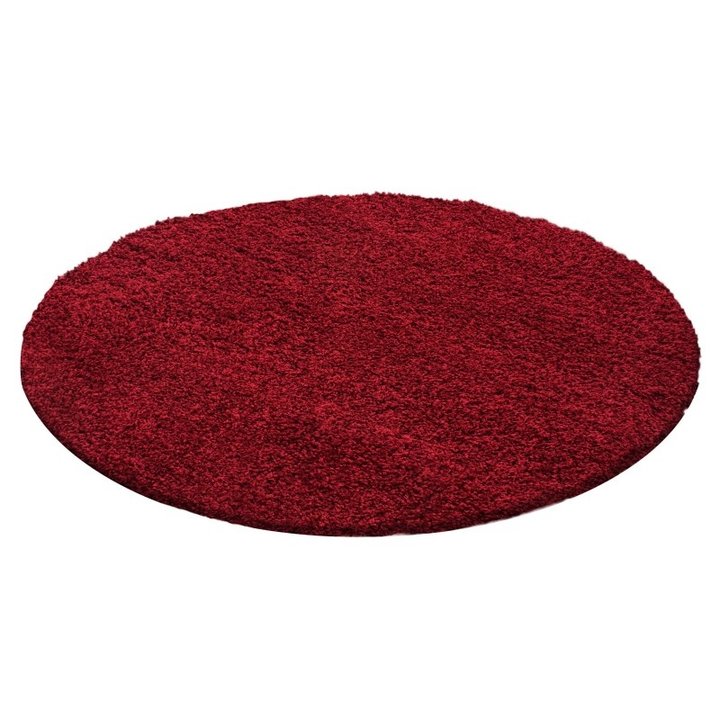 Rond Hoogpolig vloerkleed - Life Rood
