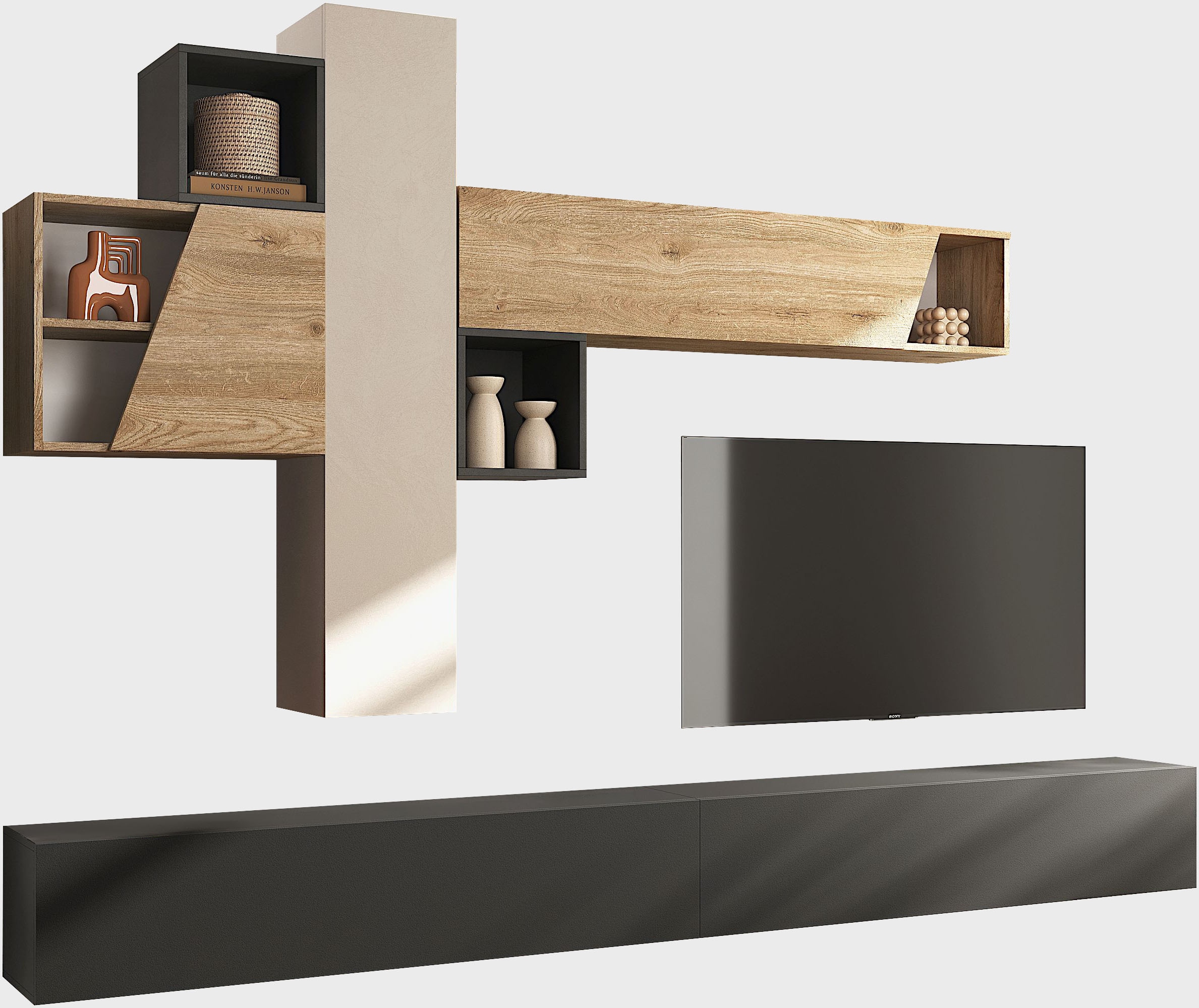 INOSIGN Wohnwand »Infinity, 6tlg. Breite 276 cm, moderne Mediawand« 6 Stk. tlg.