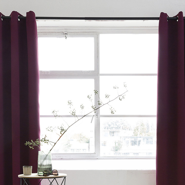 Voordelige verduisterende gordijnen - Wine rood ringen