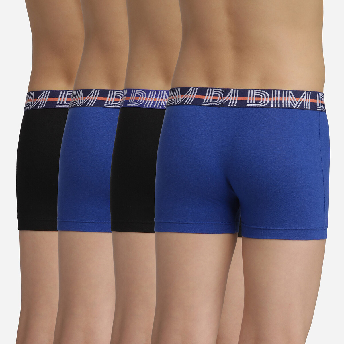 Conjunto de 4 cuecas boxer de algodão elástico