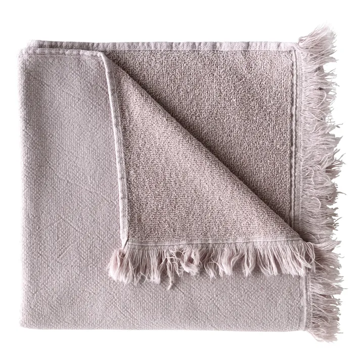 La cerise sur le gâteau Serviette de bain en coton bio Luna  | Rose pâle