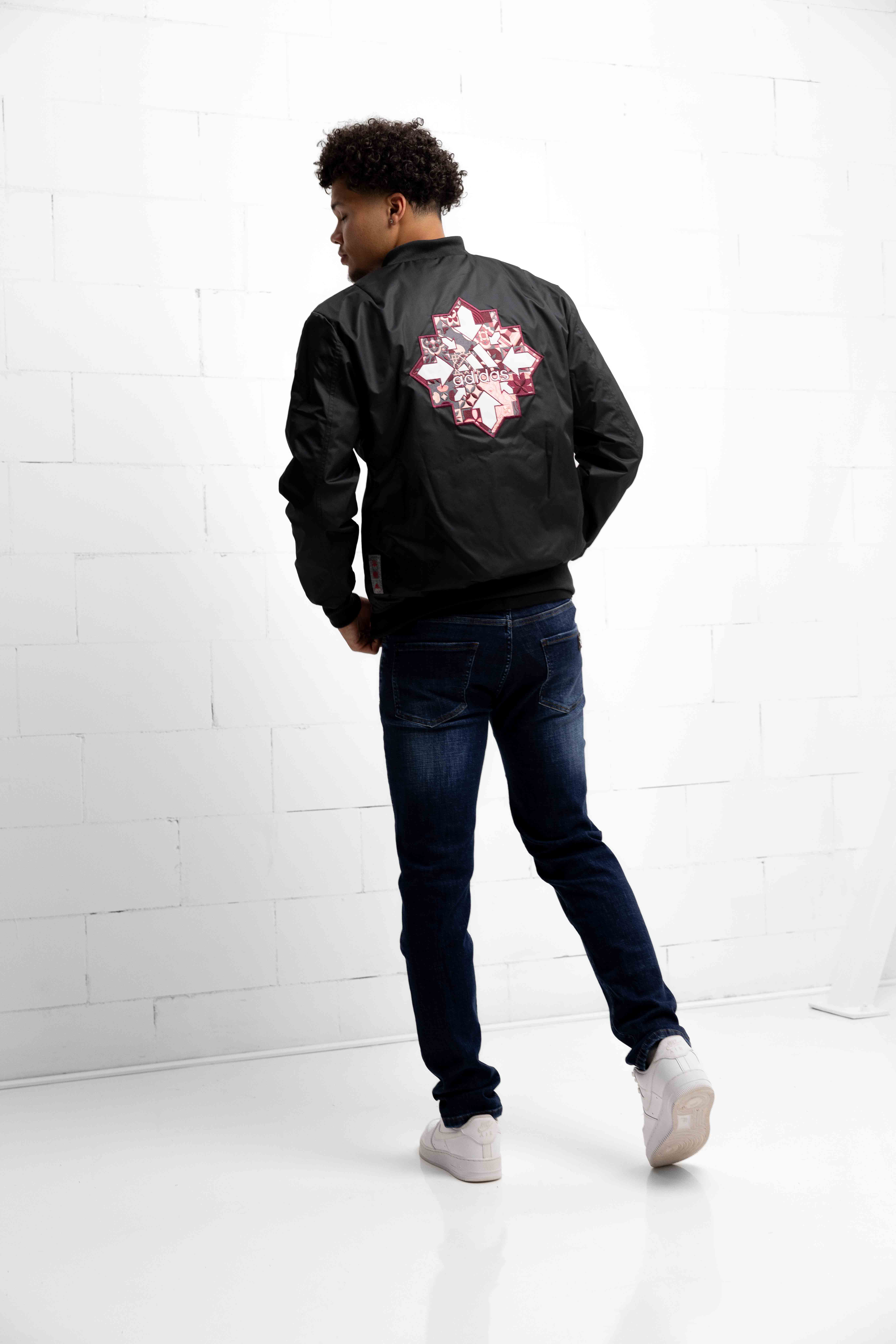 Juventus Bomber Jas Heren Zwart/Roze
