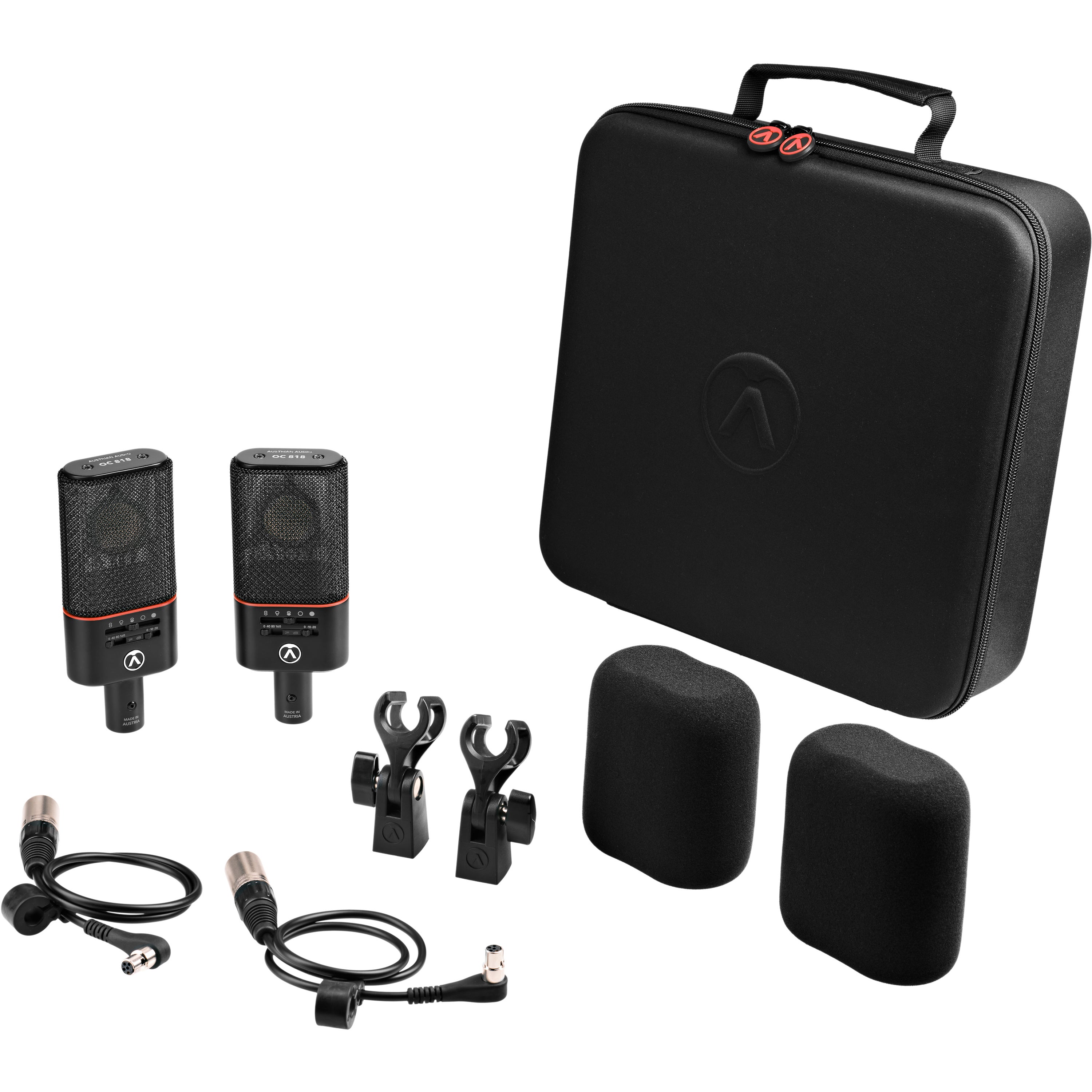 Austrian Audio OC818 Black Dual Set Go grootmembraan condensatormicrofoon (set van 2)