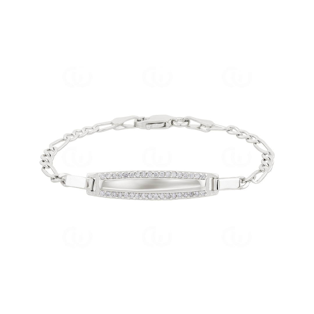 Gravurarmband Figaro 925 Silber oval 3.0mm