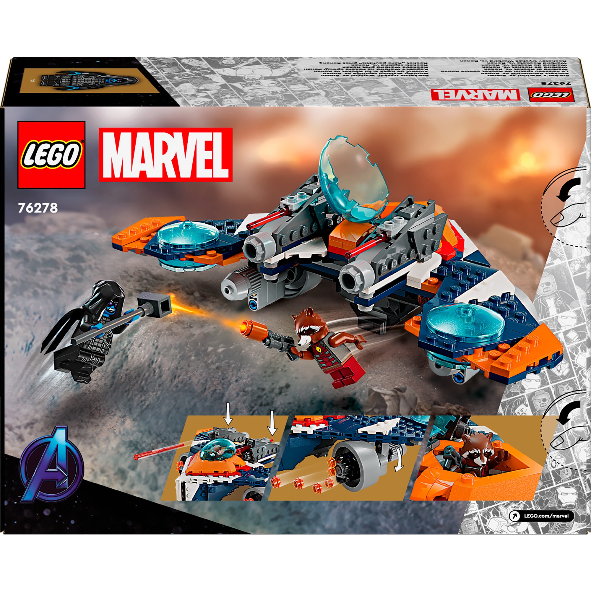 LEGO Konstruktionsspielzeug Marvel Super Heroes Rockets Raumschiff vs. Ronan