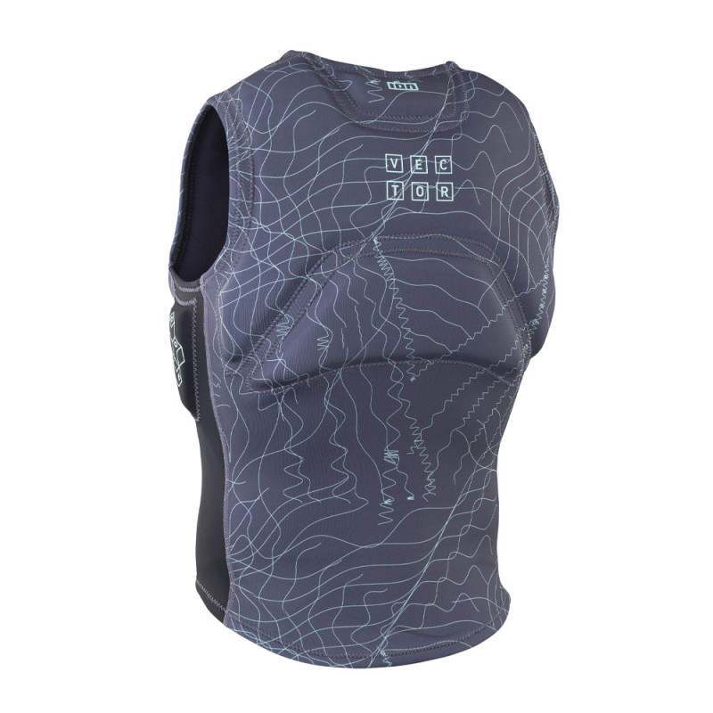 Gilet impact kite vest vector core frontzip gris