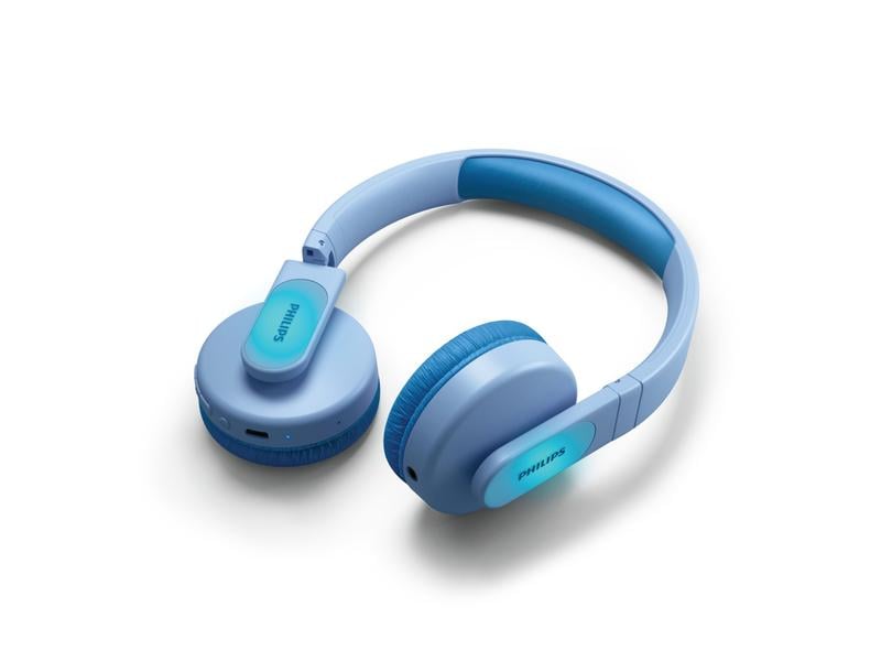 Philips Wireless On-Ear-Kopfhörer TAK4206BL/00 Blau Kabellose On-Ear-Kopfhörer für Kinder Hell und auffällig