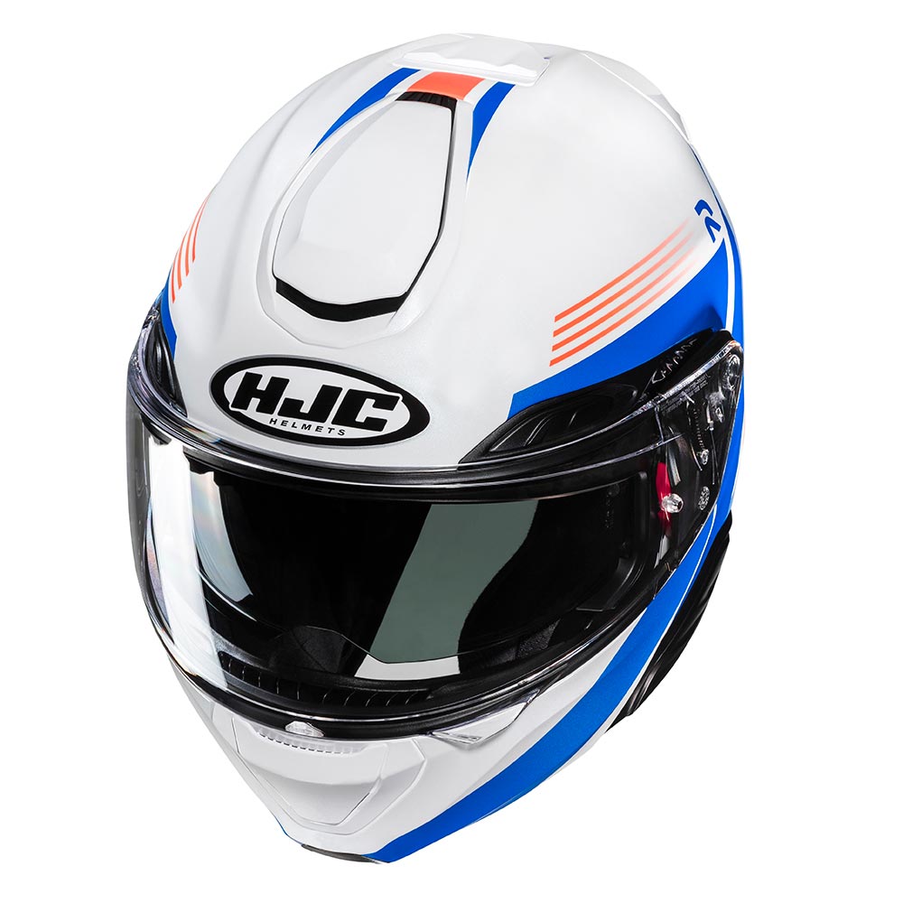 HJC - Casque RPHA 91 Abbes MC27 / Blanc / Bleu / Orange / Brillant