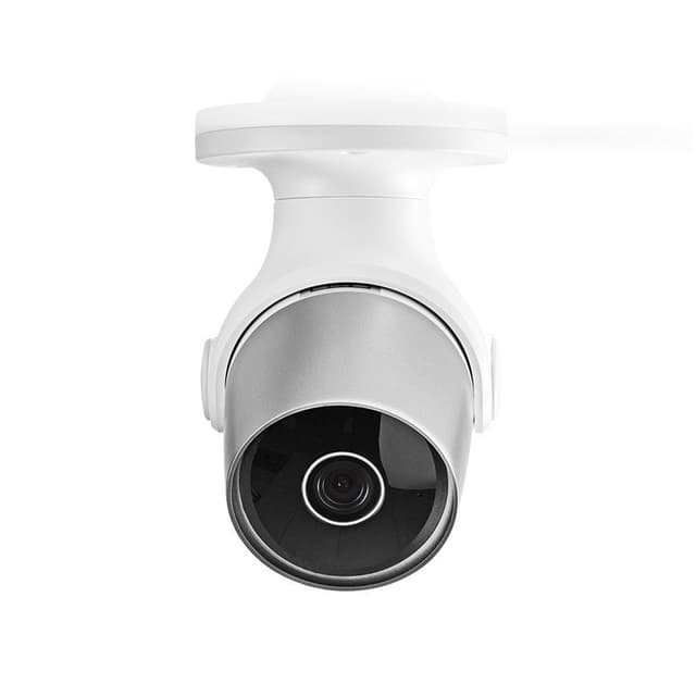 Nedis SmartLife udendørskamera | Wi-Fi | Full HD 1080p | IP65 | Cloud Storage (mulighed) / microSD (ikke inkluderet) | 12 V DC | Med bevægelsessensor | Nattesyn | Hvid / Sølv