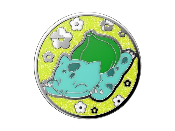PopSockets Pokémon - Enamel Bulbasaur Nap, Grep, Flerfarget, Metall, Universell, 1 stykker, 38,8 mm