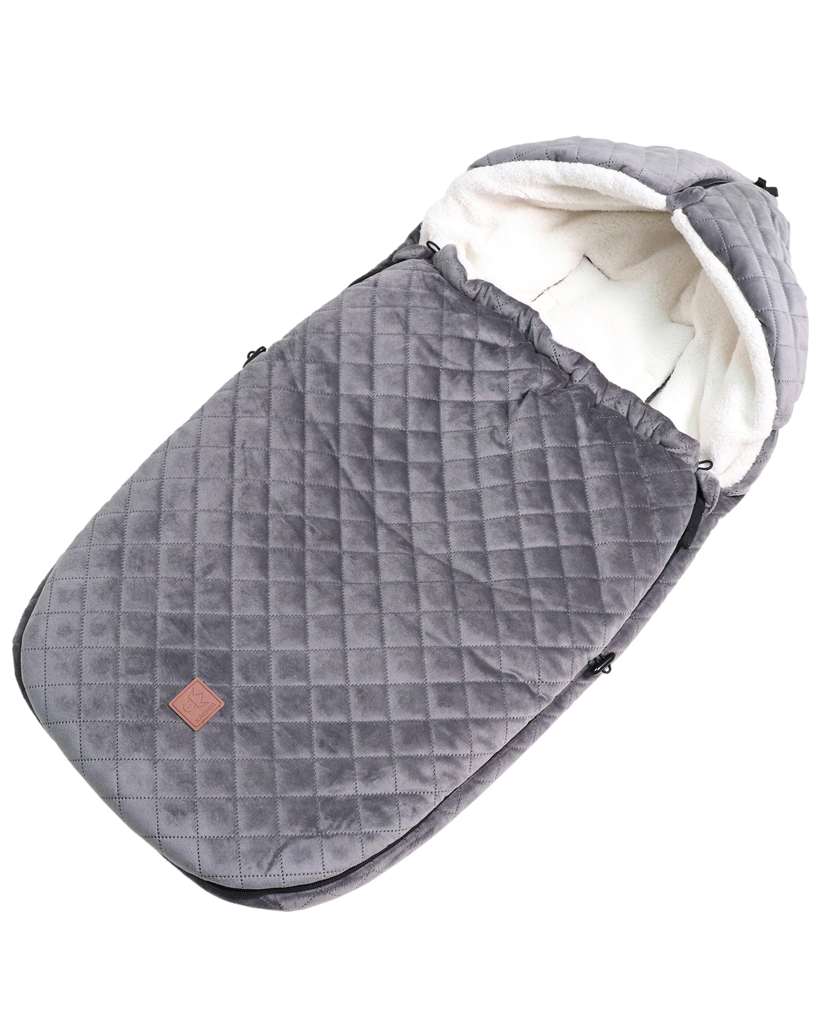 Fußsack VELVET HOODY PREMIUM XL (100x75) in grau